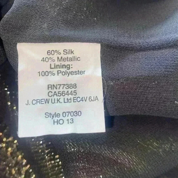 J Crew Cate paisley metallic silk blend tank - Picture 7 of 7